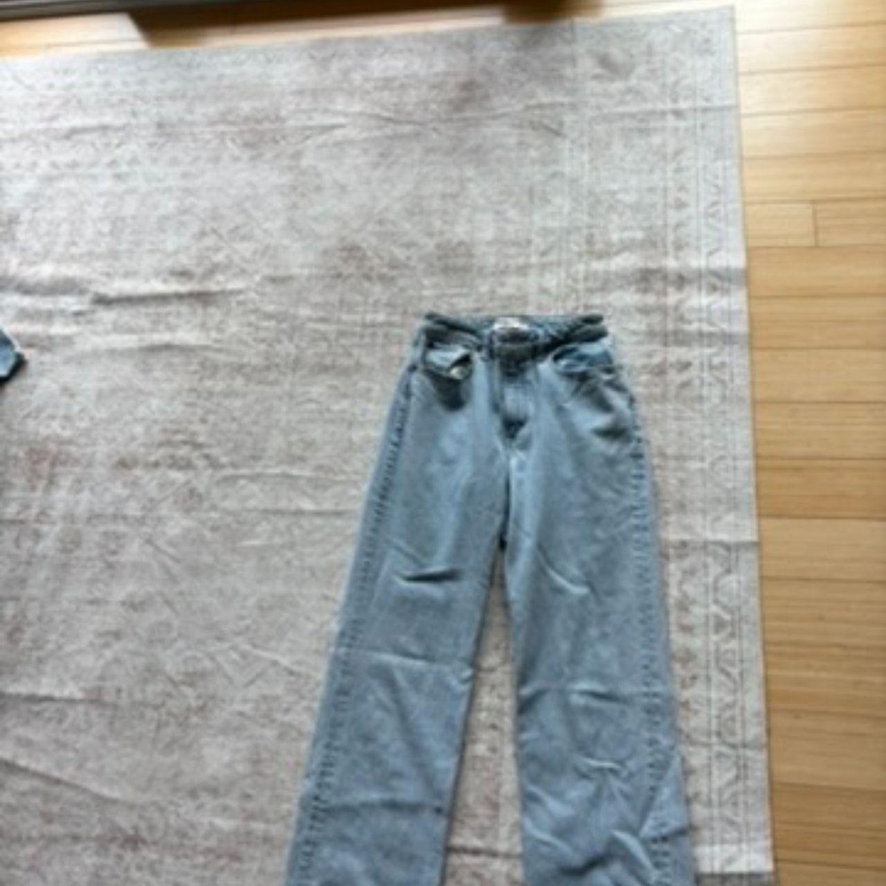 Abercrombie & Fitch 90s Relaxed High Rise Curve Love Jeans Light Wash 26